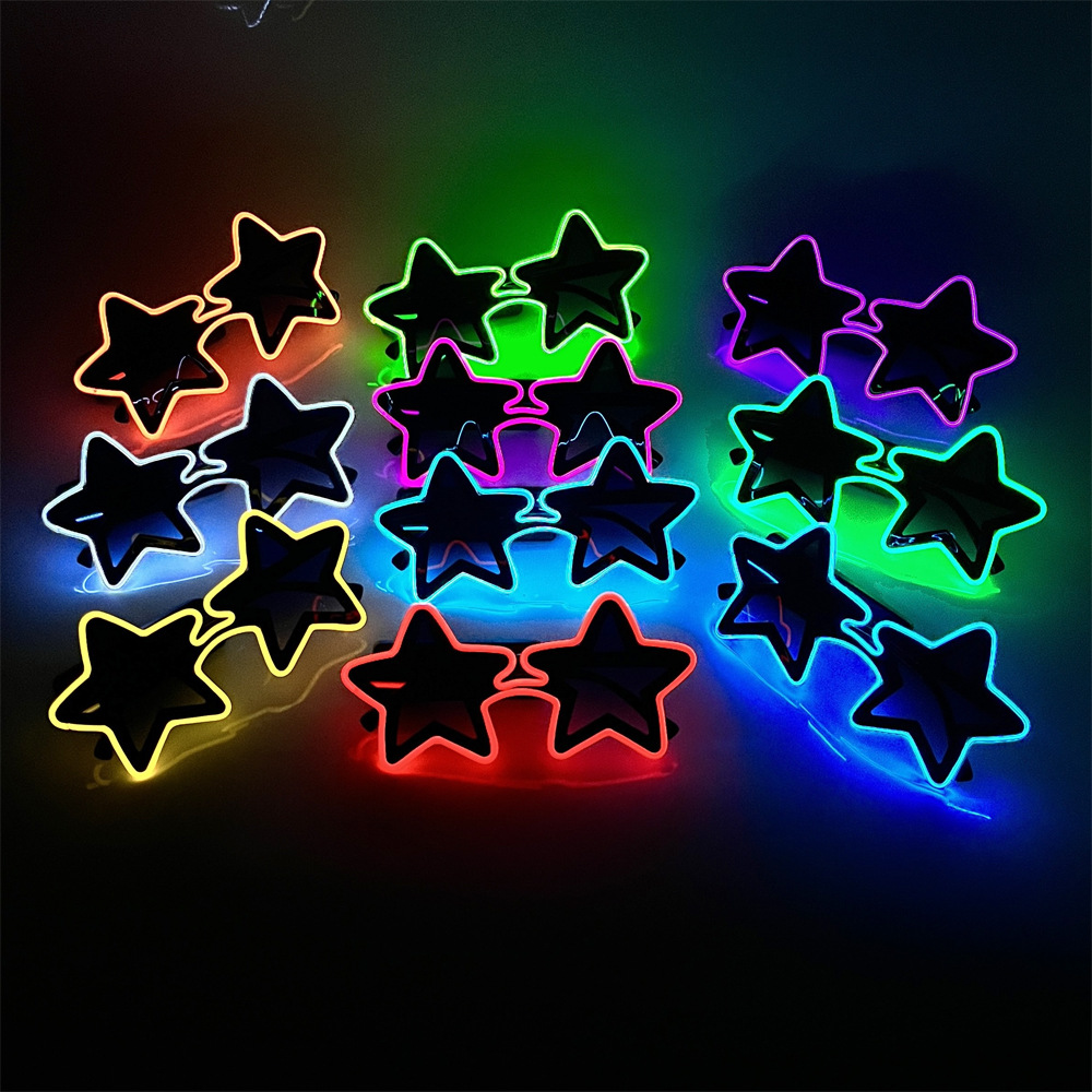 Star Shape LED Glowing Glasses - Lighting Visual ulasan dan harga