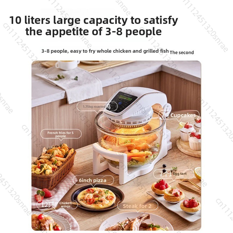 Glass Air Fryer, Household Smo - Lighting Visual ulasan dan harga